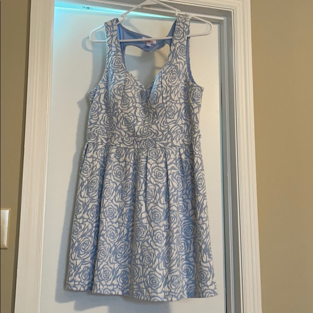 Carolina Blue and White Dress